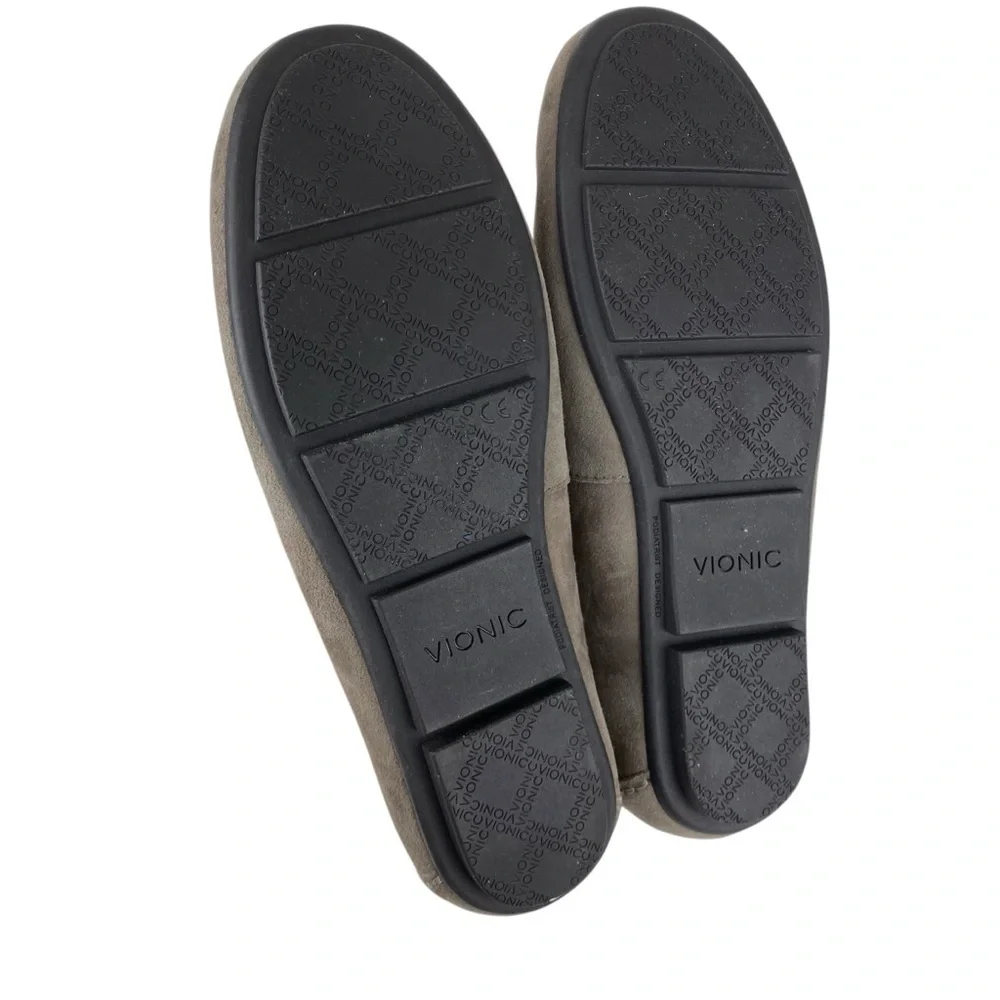 Vionic Athens Loafers Slip on Moccasins Taupe Gray Leather Women’s Size 7.5 - Picture 10 of 13